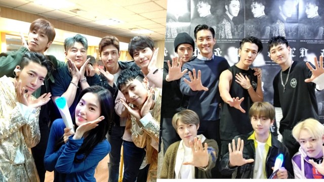 Artis SM beri dukungan untuk konser Super Junior D&E. Foto: Instagram/smtown