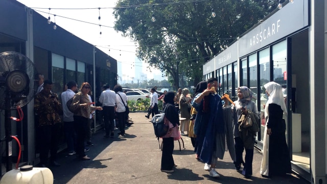 Suasana di Kawasan Halal Park Senayan, Jakarta, Senin (16/4). Foto: Nurul Nur Azizah/kumparan