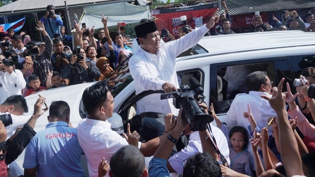 Capres nomor urut 02, Prabowo Subianto di TPS