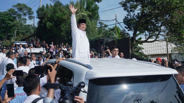 Capres nomor urut 02, Prabowo Subianto di TPS