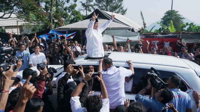 Capres nomor urut 02, Prabowo Subianto di TPS