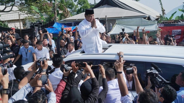Capres nomor urut 02, Prabowo Subianto di TPS