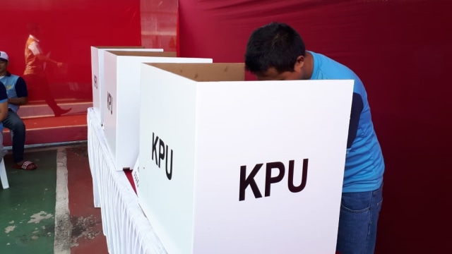 Suasana pemungutan surat suara Pemilu 2019 di LP Gunung Sindur. Foto: Dok. Istimewa