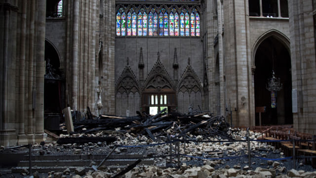Kebakaran Katedral Notre Dame di Paris, Prancis Foto: AFP/Amaury Blin