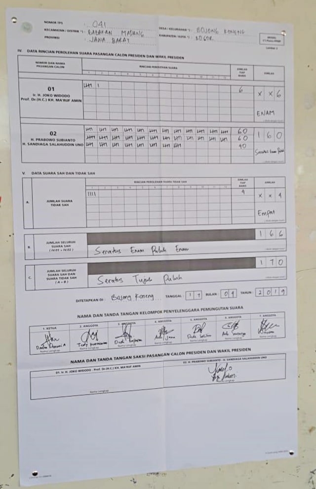 (NOT COVER) Pemilu 2019, TPS Prabowo