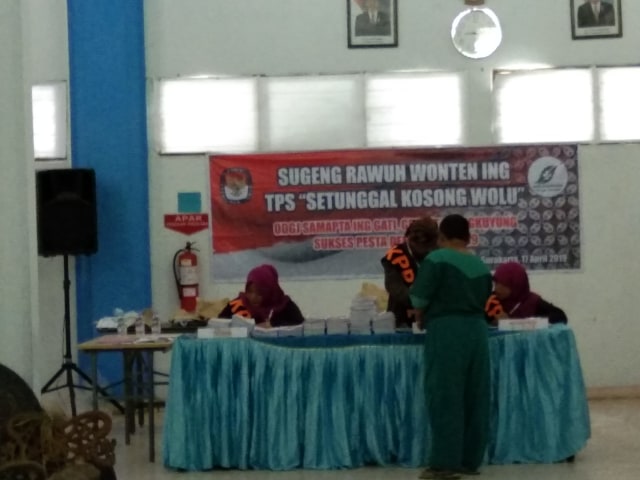 Suasana pemilihan umum (Pemilu) 2019 di Rumah Sakit Jiwa Daerah (RSJD) Surakarta. (Tara Wahyu N.V.)