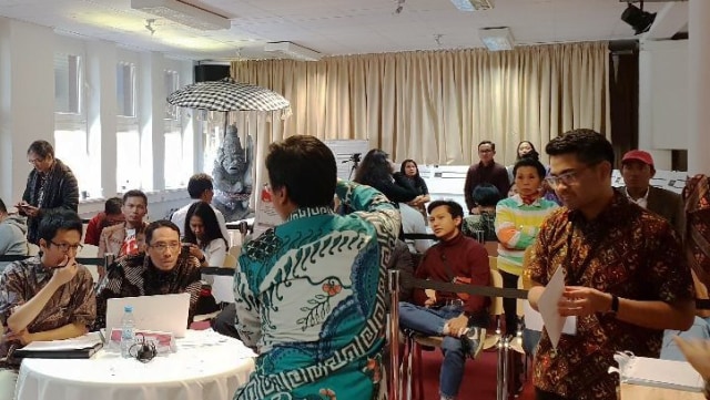 Suasana penghitungan suara di Berlin, Jerman