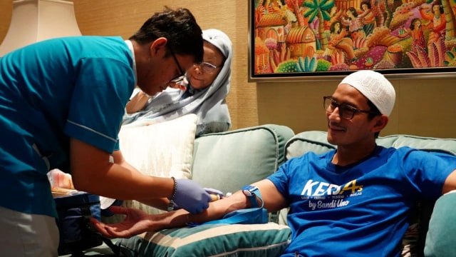 Cawapres Sandiaga Uno, pemeriksaan oleh tim dokter