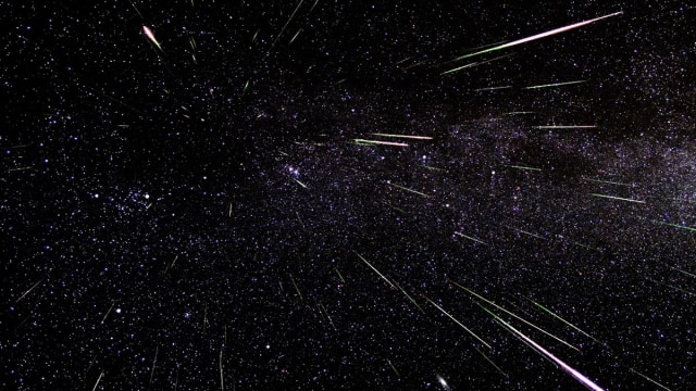 Ilustrasi hujan meteor Foto: NASA/JPL