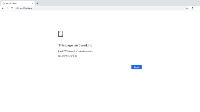 Website Jurdil2019.org tak bisa diakses dari jaringan internet XL Axiata pada Sabtu malam, 20 April 2019