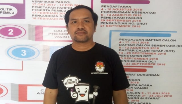 Komisioner KPU Makassar, Gunawan Mashar (Makassar Indeks).