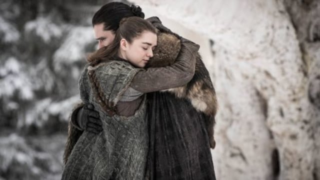 Arya Stark dan Jon Snow di Game of Thrones. Foto: HBO