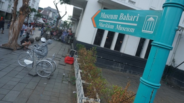 Salah satu pintu masuk ke Museum Bahari di Taman Fatahillah, Kota Tua, Jakarta, Senin, (22/4). Foto: Irfan Adi Saputra/kumparan