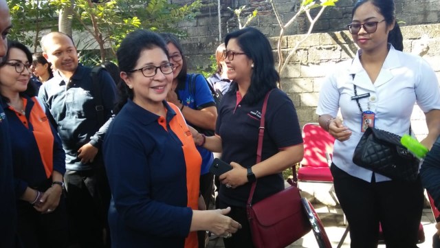 Menteri Kesehatan Kesehatan RI Nila Moeloek saat di Bali, Rabu (23/4) - kanalbali/KAD
