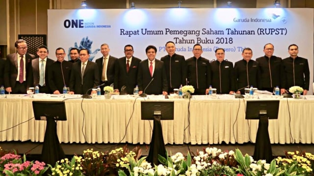 Rapat Umum Pemegang Saham Tahunan (RUPST) Garuda Indonesia. Foto: Dok. Garuda Indonesia