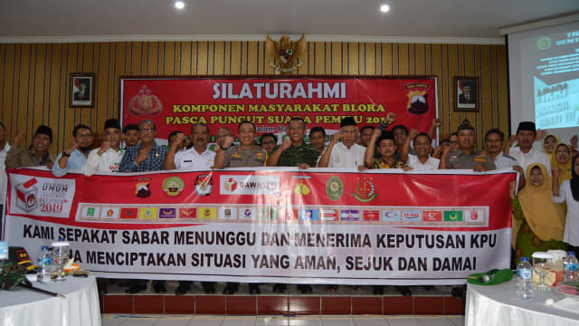 Forum Silaturahmi Komponen Masyarakat Blora, yang digelar di Aula Arya Guna Polres Blora Rabu (24/04/2019)