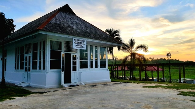 Museum pendaratan Presiden RI, Soekarno, dibangun di tepi Danau Limboto, Desa Iluta, Kecamatan Batudaa, Kabupaten Gorontalo. Jumat, 26/4. (Foto : Burdu/banthayoid) 