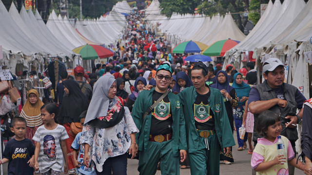 Suasana Festival Palang Pintu di Kemang, Jakarta, Sabtu (27/4). Foto: Fanny Kusumawardhani/kumparan