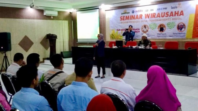 Seminar wirausaha Gojek di Universitas Muhammadiyah. (Foto: dok. Gojek)