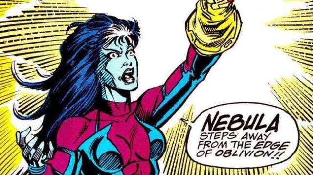 Nebula menggunakan Infinity Gauntlet (Foto: Marvel Comics)