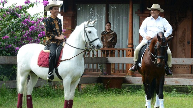 Joko Widodo dan Prabowo Subianto di Hambalang. Foto: Dok. Biro Setpres