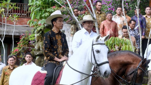 Joko Widodo dan Prabowo Subianto di Hambalang. Foto: Dok. Biro Setpres