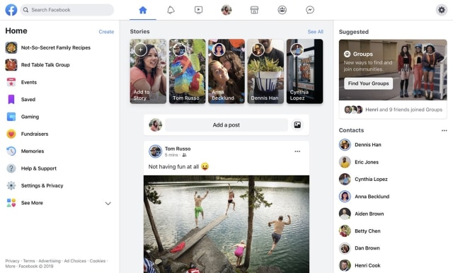Tampilan Desain Baru Facebook