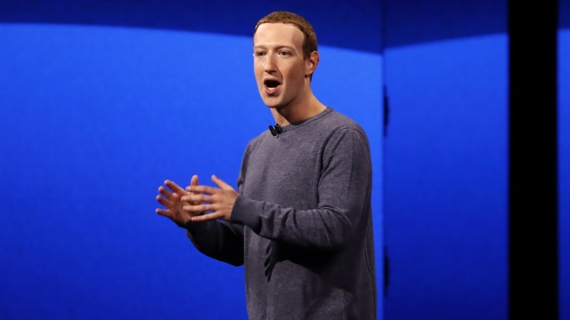 CEO Facebook Mark Zuckerberg di panggung konferensi F8. Foto: Stephen Lam/Reuters