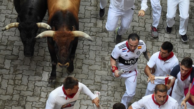 Festival banteng di Spanyol Foto: AFP/Jose Jordan