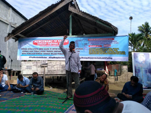 Peringatan tragedi Simpang KKA di lokasi tragedi tersebut, tahun lalu (3/5/2018). Foto: Dok. KKR Aceh
