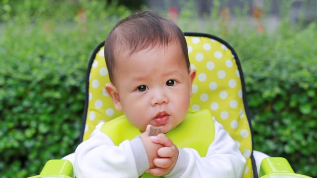 Ilustrasi bayi makan Foto: Shutterstock
