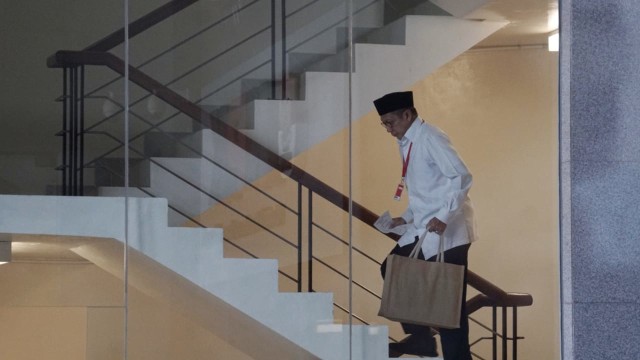Menteri Agama, Lukman Hakim Saifuddin tiba di Gedung KPK. Foto: Fanny Kusumawardhani/kumparan