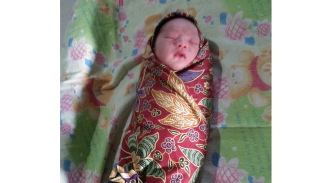 Bayi kelamin laki-laki yang ditemukan di RT 01, Desa Lianganggang, Kecamatan Bati-Bati, Kabupaten Tanah Laut pada Rabu 8 Mei 2019. Foto: istimewa