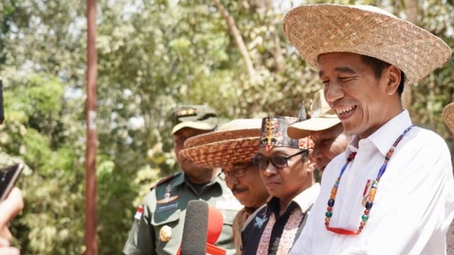 Presiden Jokowi saat meninjau salah satu lokasi calon ibu kota negara di Gunung Mas. Foto: Dok. Biro Sekretariat Pers Presiden