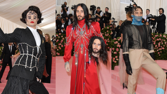 Tampilan ikonis selebriti pria di Met Gala 2019. Foto: AFP/Angela Weiss