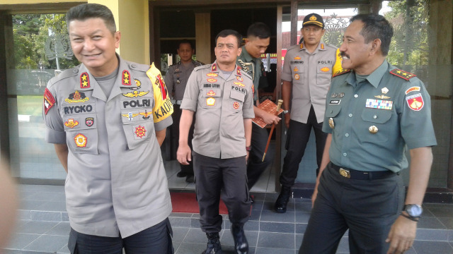 Kapolda Jawa Tengah, Irjen Pol. Rycko Amelza Dahniel, saat berada di Mapolresta Solo, Jawa Tengah, Rabu (08/05/2019). (Agung Santoso)