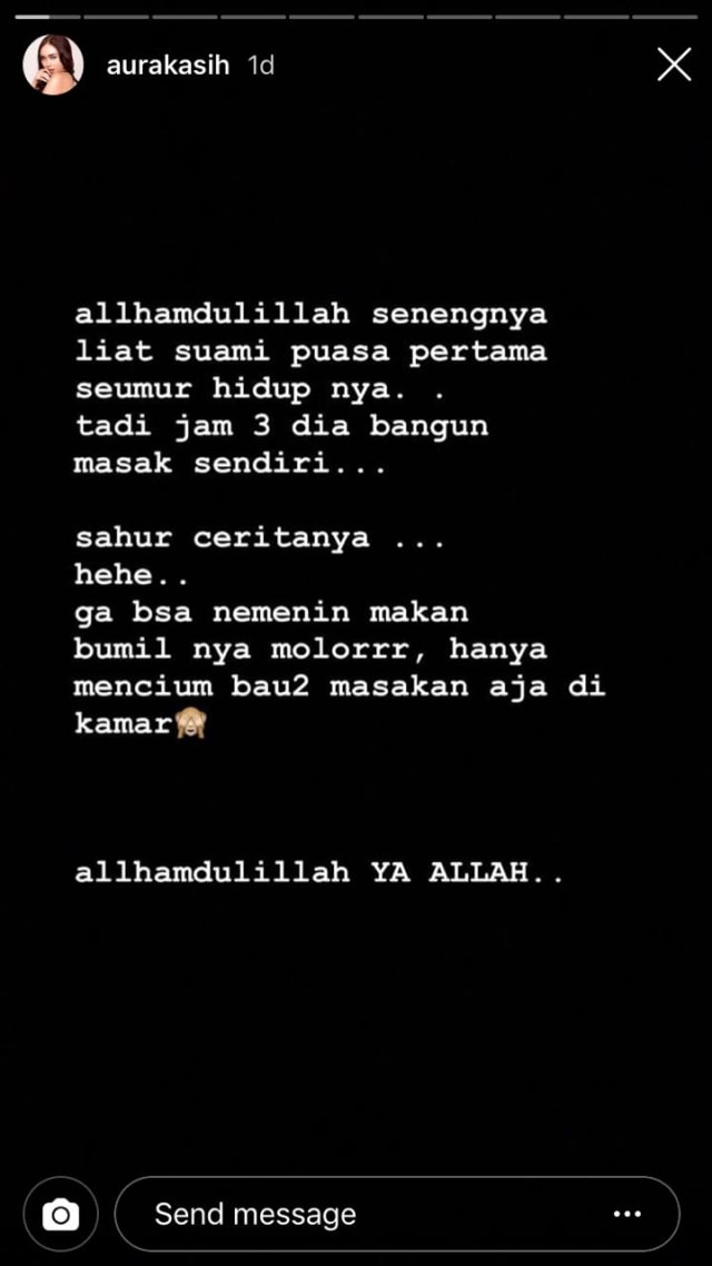Curhat Aura Kasih yang Senang Lihat Suami Pertama Kali Jalani Puasa (32273)