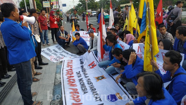 Dukung KPU Kota Mojokerto, Mahasiswa dan Masyarakat Tolak People Power