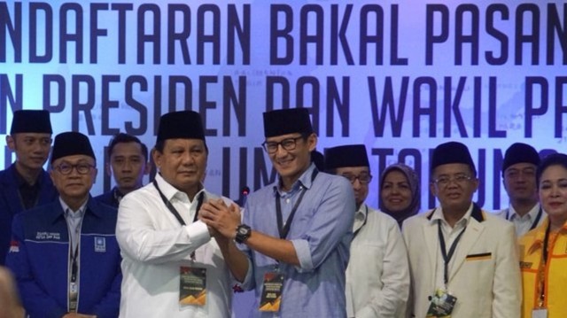 Pasangan calon presiden Prabowo Subianto-Sandiaga Uno. Foto: kumparan.com