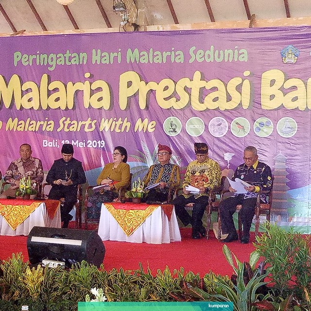 Suasana acara peringatan Hari Malaria Dunia di Desa Budaya Kertalanggu, Denpasar, Bali pada Senin (13/5). Foto: Denita BR Matondang/kumparan