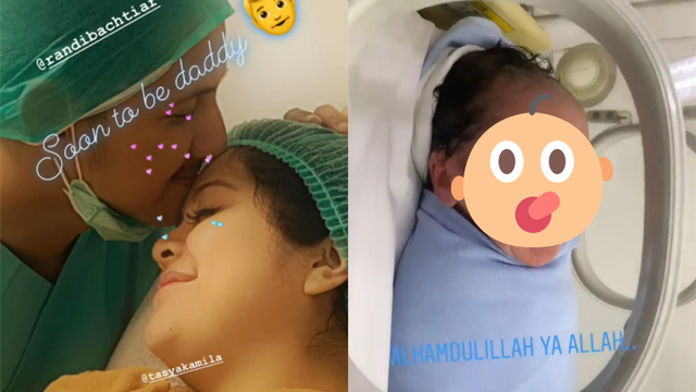 Tasya Kamila dan Randi Bachtiar dikaruniai putra pertama. (Foto: Instagram Story @ramabakar)