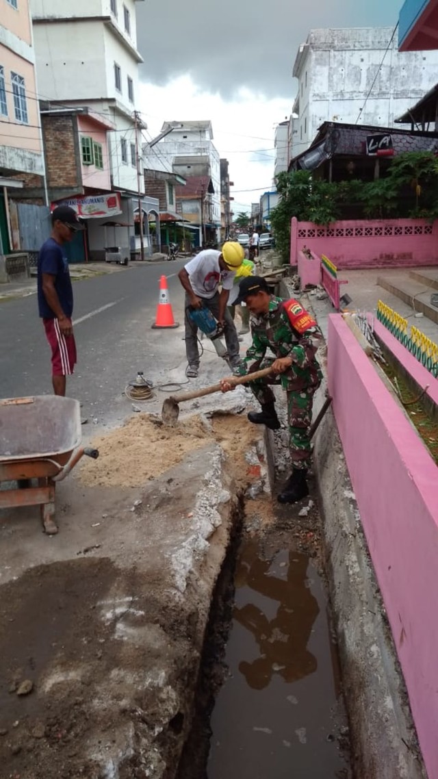 Kodim 0315 Bintan melalui Koramil 04/Dabo Goro Antisipasi Banjir