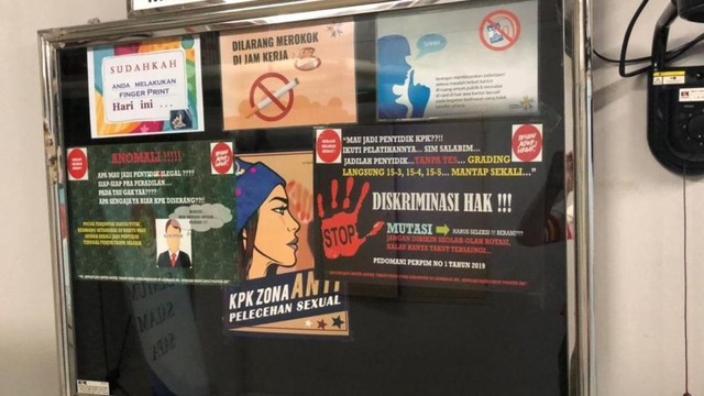 Poster protes rotasi dan mutasi pegawai di KPK