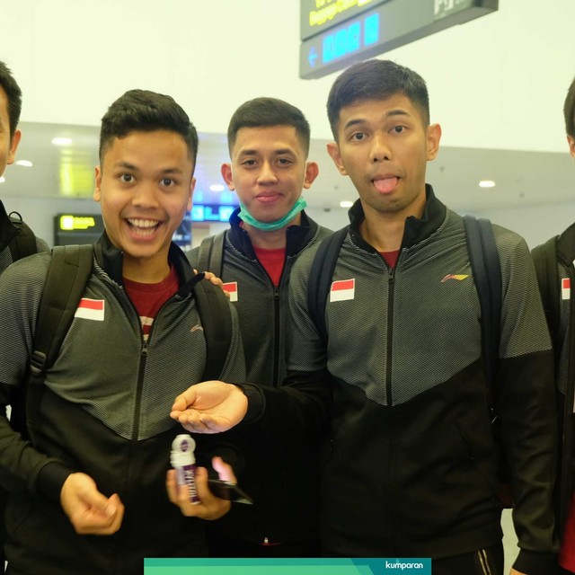 Keberangkatan Tim Indonesia jelang Piala Sudirman 2019 di China. Foto: Dok. PBSI