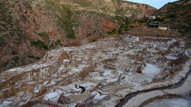 Terasering garam, Salinas de Maras, Peru