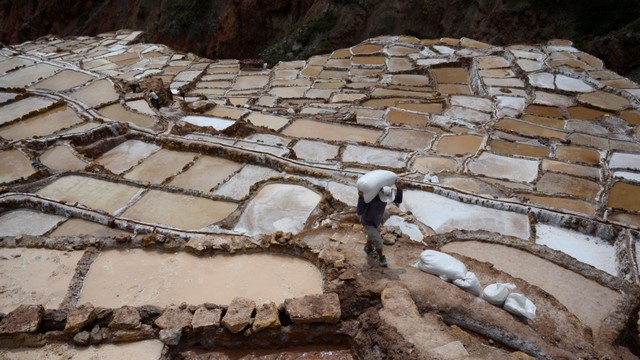 Terasering garam, Salinas de Maras, Peru