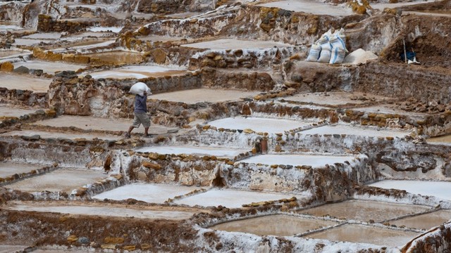 Terasering garam, Salinas de Maras, Peru