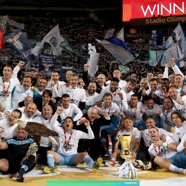 Lazio juara Coppa Italia 2018/19. Foto: AFP/Isabella Binotto