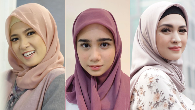 Beberapa seleb tampil mengejutkan dengan hijab di bulan Ramadan. Foto: Instagram/@chikajessica88, @tissabiani, dan @donitabhubiy