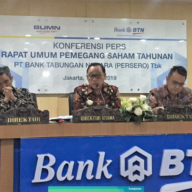 Rapat Umum Pemegang Saham Tahunan (RUPST) Bank BTN. Foto: Selfy Momongan/kumparan